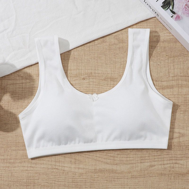 Mädchen-BH, atmungsaktiv, Teenager-BHs für Kinder, Adolescente, Dessous, einfarbig, Teenager-Weste, Mädchen-Röhrenoberteile, Unterwäsche