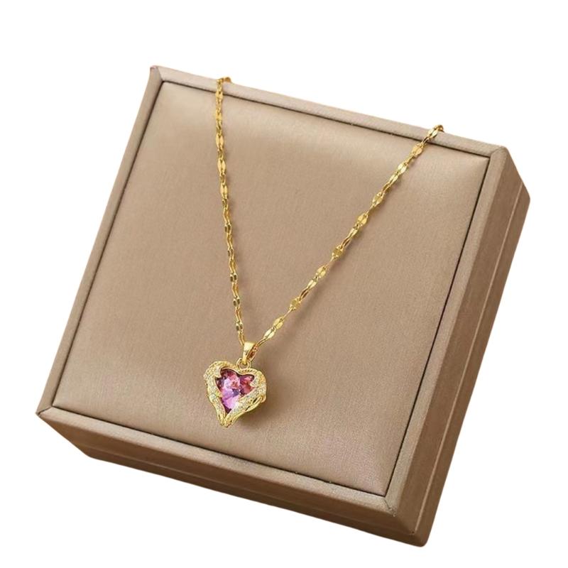 Romance Unique Handmade Ocean Heart Pendant Necklace Versatile Fashion Accessory Gifting Daily Wear Parties Supplies