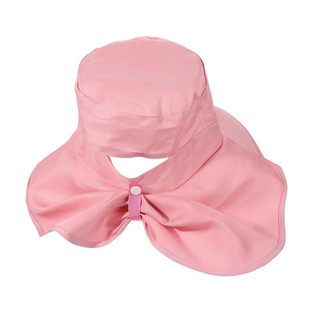 Korean Style Wide Brim Sun Hat Anti-UV Women Bucket Hats Trendy Sun Protection Hat  with Neck Cover