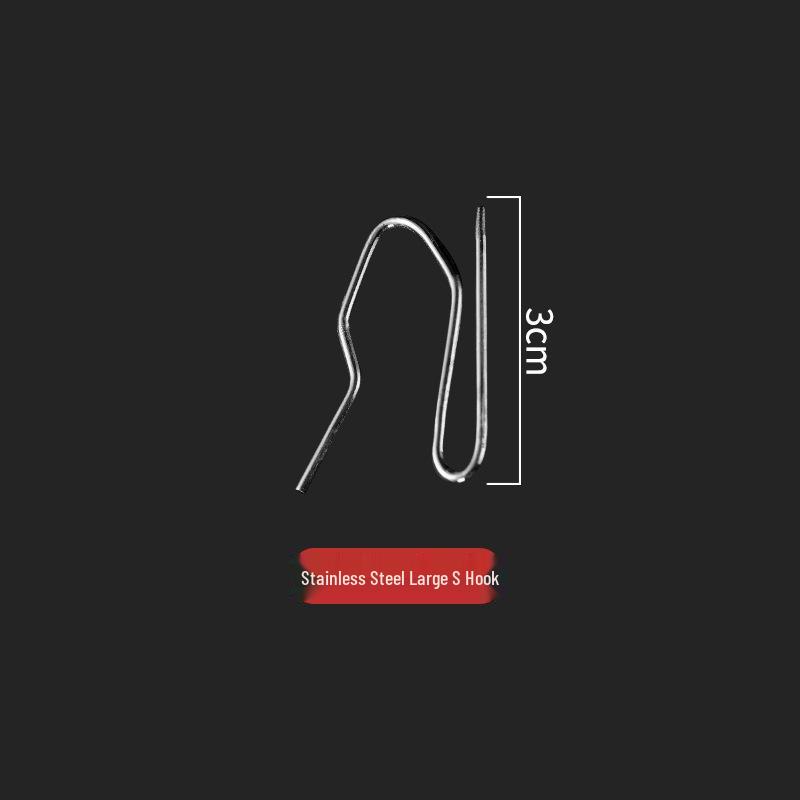 Haczyki i akcesoria do zasłon ze stali nierdzewnej – haczyki czterozębne w kształcie litery S, klipsy do tkanin, klamry i kółka