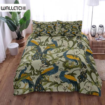 William Morris Peacock Victorian Bedding Set King Queen Double Full Twin Single Size Bed Linen Set