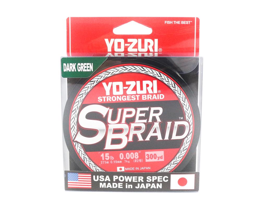 Yo Zuri Duel P.E Line Super Braid 300YDS 15Lbs (0.19mm) Green R1265-DG