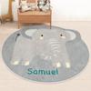 Cartoon Style Bedroom Decor Round Carpet Thick Plush Carpets for Living Room Anti-slip Bedside Floor Mat Fluffy Soft Lounge Rug