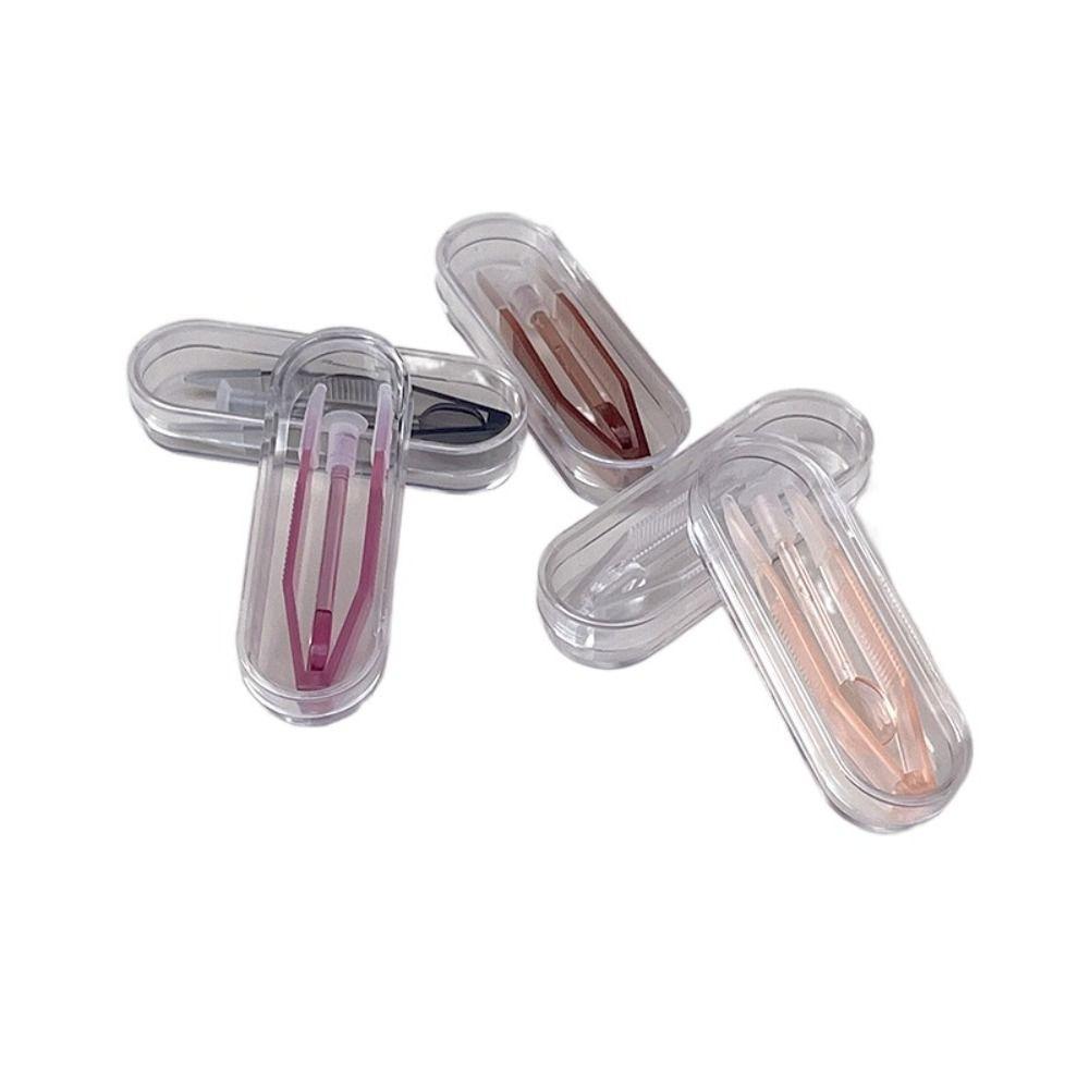 With Suction Stick Contact Lens Inserter Remover Transparent Clip Contact Lens Case  for Eye Care