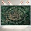 Vintage Green Mandala Wall Art Elegant Green Mandala Room Accent Headboard Aesthetic Room Decoration Background Cloth Room Decor