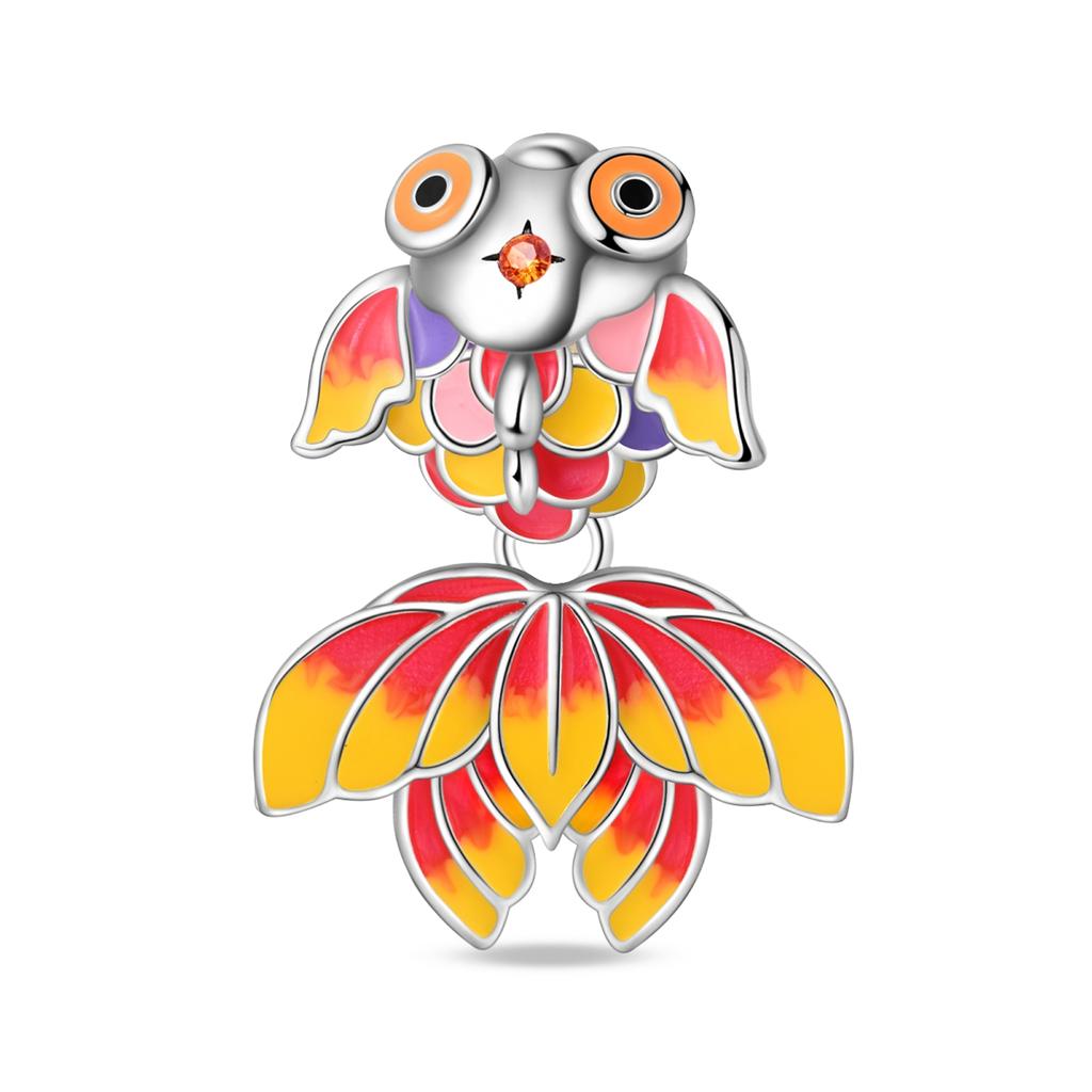 Copper Koi Fish Charms Star Moon Alarm Clock Pendants Beads Jewelry Fit Mula Original Bracelet For Women Diy