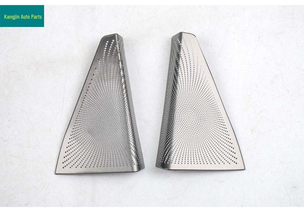 Stainless Steel Black Titanium Triangle Speaker Covers for BAIC ARCFOX Alpha T1 Interior Modification