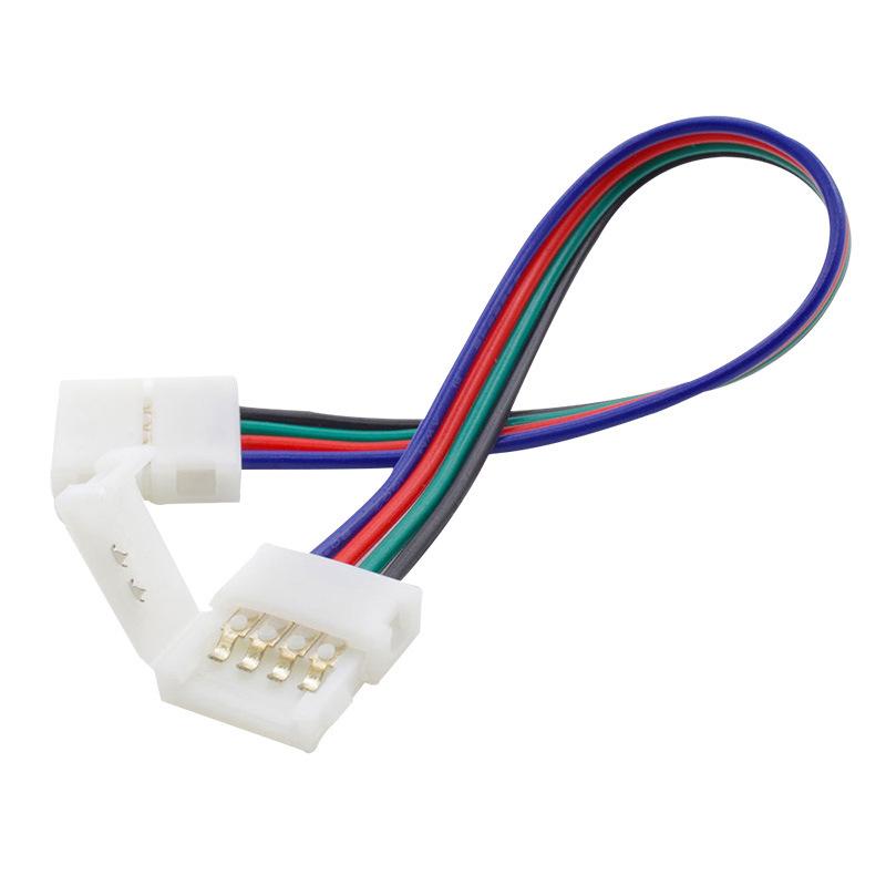1 Adet 4 Pin 10mm RGB LED Şerit Konektörü Kaynaksız Konektör 5050 SMD RGB LED Şerit Konektörü Aksesuarları