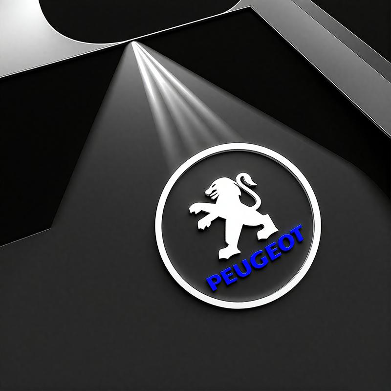 

2026 Hot Car Sticker Led HD Car Door Logo Welcome Light Projector Lamps For Peugeot 206 307 308 3008 207 208 407 408 508 2008 50