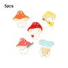 5 Stück Anstecknadel Cartoon Pilze Mini Abzeichen Aufnäher Selbstmontage Elegantes Accessoire Kleidung Schmuck Ornamente Lieblich