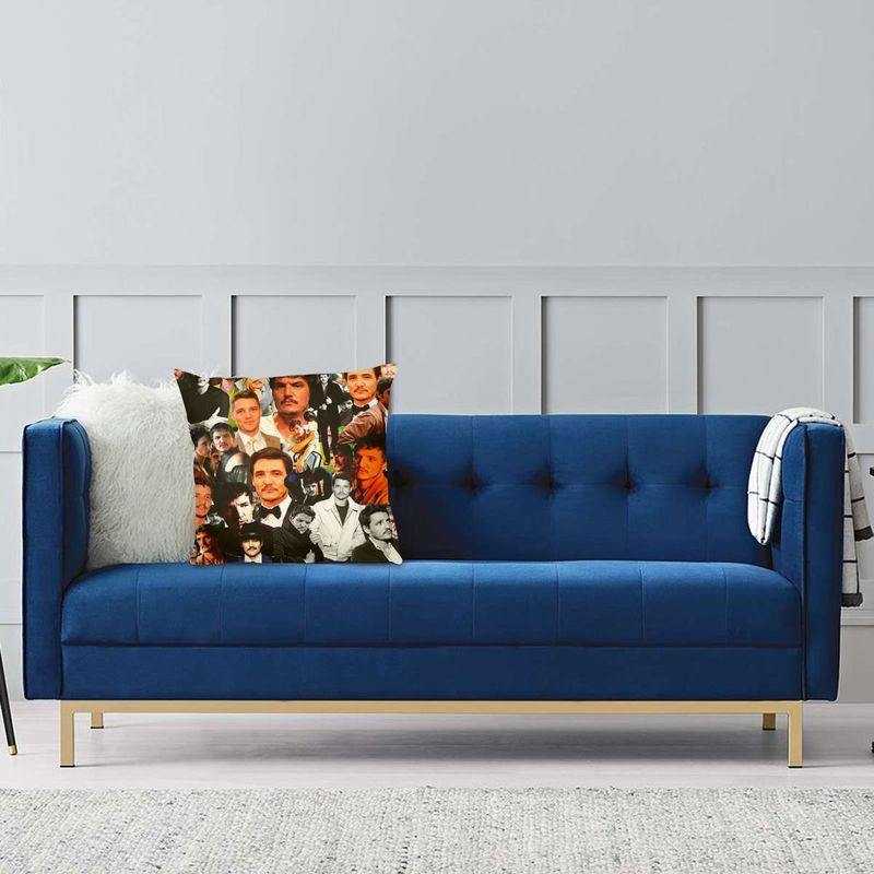 Custom Modern Pedro Pascal Ultimate Collage Fan Art Sofa Cushion Cover Soft Pillow Case Home Decorative