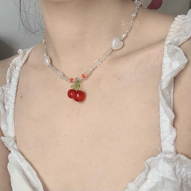 Colorful Beaded Summer Necklace – Fresh, Versatile, and Sweet Clavicle Chain