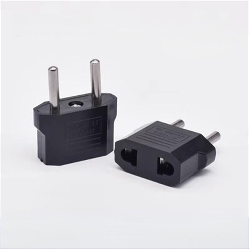 America European Mini EU To US Power Plug Adapter Canada Travel Plug Converter Outlet Wall Power Converter (Black,White)