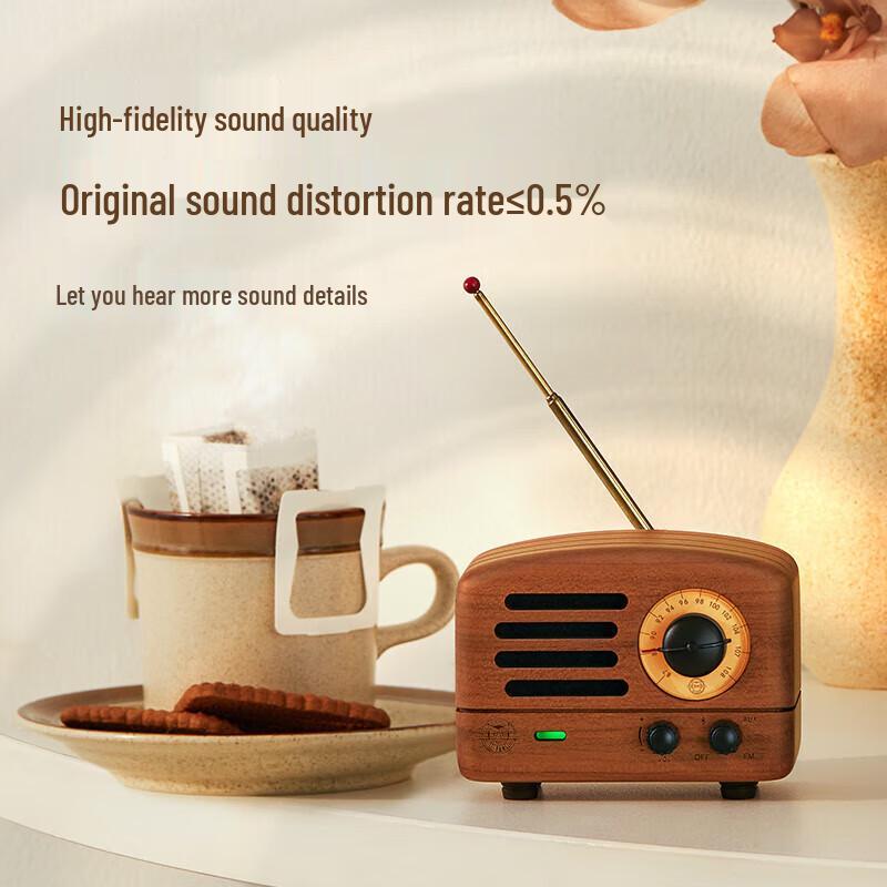 Elvis Radio Little Prince MW-2 Retro Wooden Bluetooth Speaker