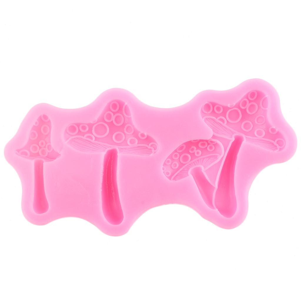Soppsjokoladeform Soppsilikonformer Kakepyntverktøy Cupcake Topper Godteri Sjokoladegummipastaformer