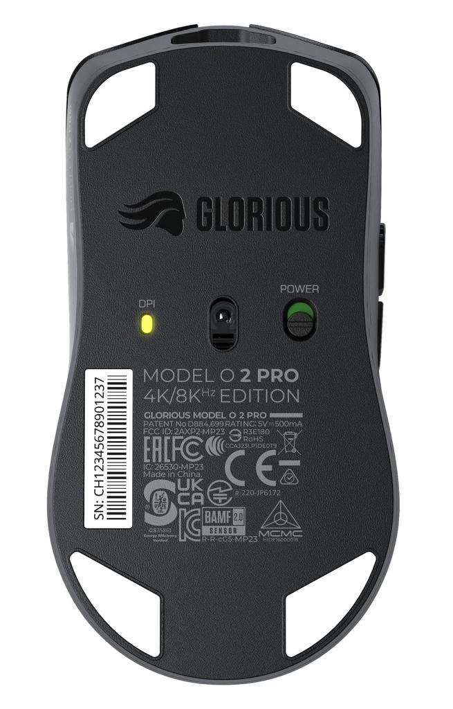 Glorious MODEL O 2 PRO 4k8kHz Edition Gaming Mouse, Ultra-Lightweight (57g), Durable, High Polling Rate, 2.4G Wireless and Wired Compatible, Black