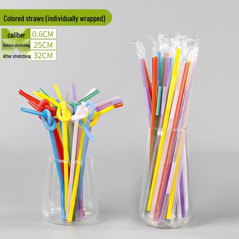 Colorful Art Drinking Straws (100 Count)