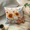 1pcs Autumn Pumpkin Sunflower Cushions Pillowcase Polyester Cushion Cover Throw Pillow Pillowcover Home Car Sofa Decor