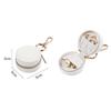 Portable Mini Round Jewelry Box Minimalist Gifts Jewelry Storage Case Keychain Travel Bag Pendant Bag Accessories