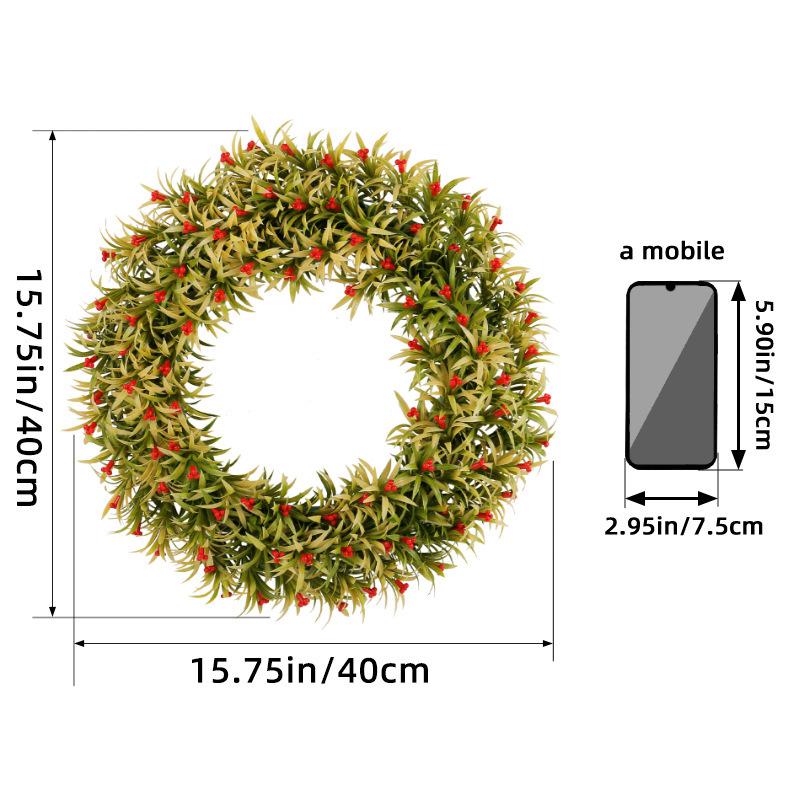 Spring Simulated Berry Wreath Simulated Flower Shopping Mall Window Decoration Outdoor Courtyard Door Hanging