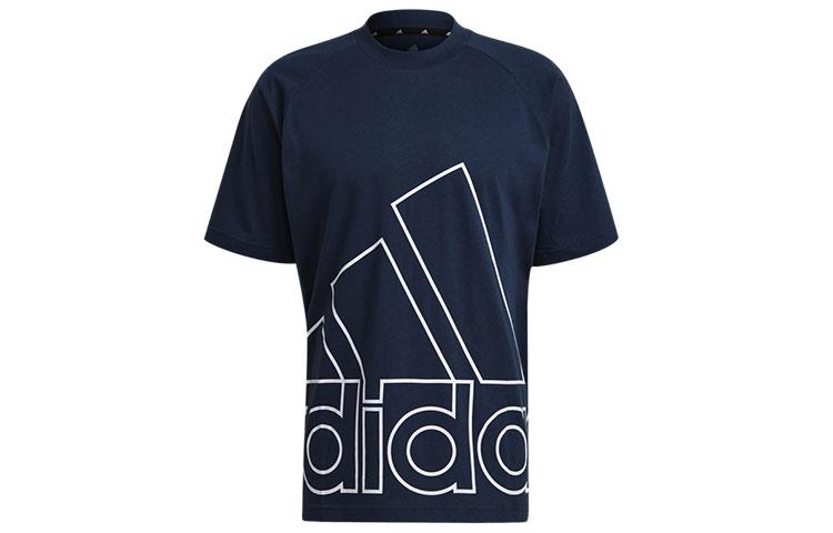 Adidas T Shirts Men s Navy Blue Crew Neck Moderate Straight Fit GU4292 XXL