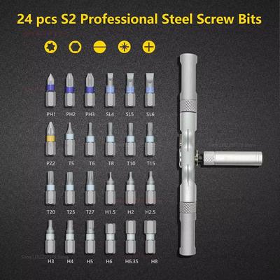 24in1 RS1 Mehrzweck-Ratschenschraubendreher-Set mit magnetischen S2-Stahl-Bits Akku-Reparaturwerkzeug für Elektronik und Heimgebrauch