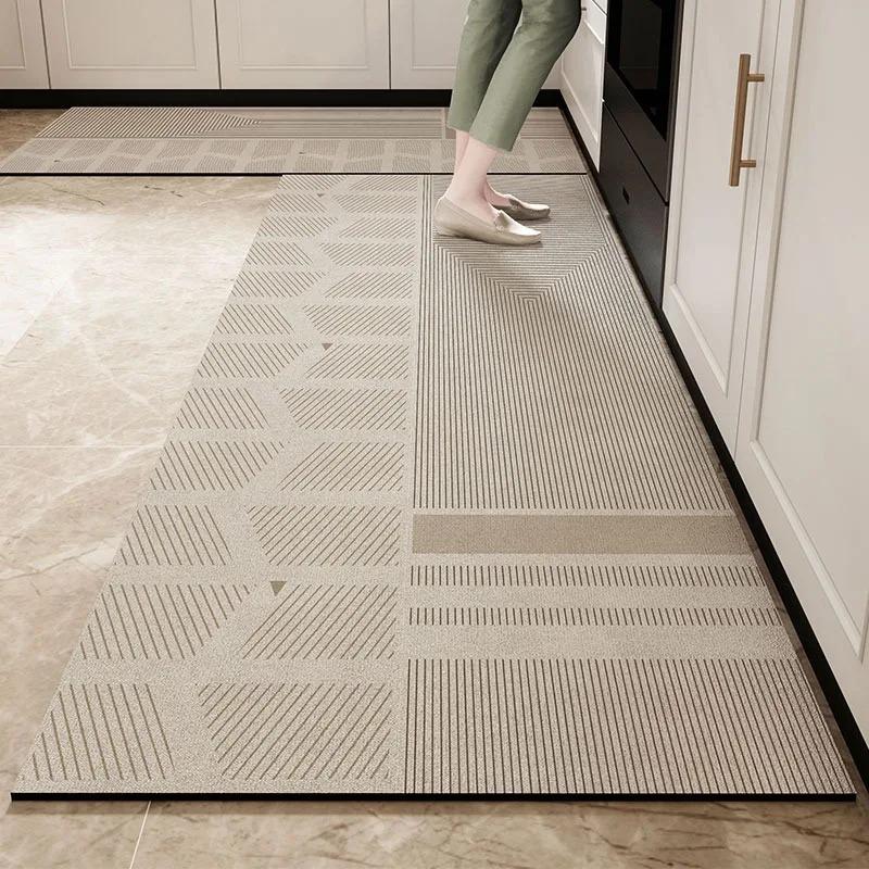 Waterproof PVC Kitchen Rug Non-slip Oil-proof Floor Mat Long Carpet Japanese Home Decoration Foot Mats