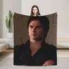 Damon Salvatore The Vampire Diaries  Blanket  Warm Soft Comfortable Plush Throw Adult Bedroom Flannel Bedspread Bed Cover