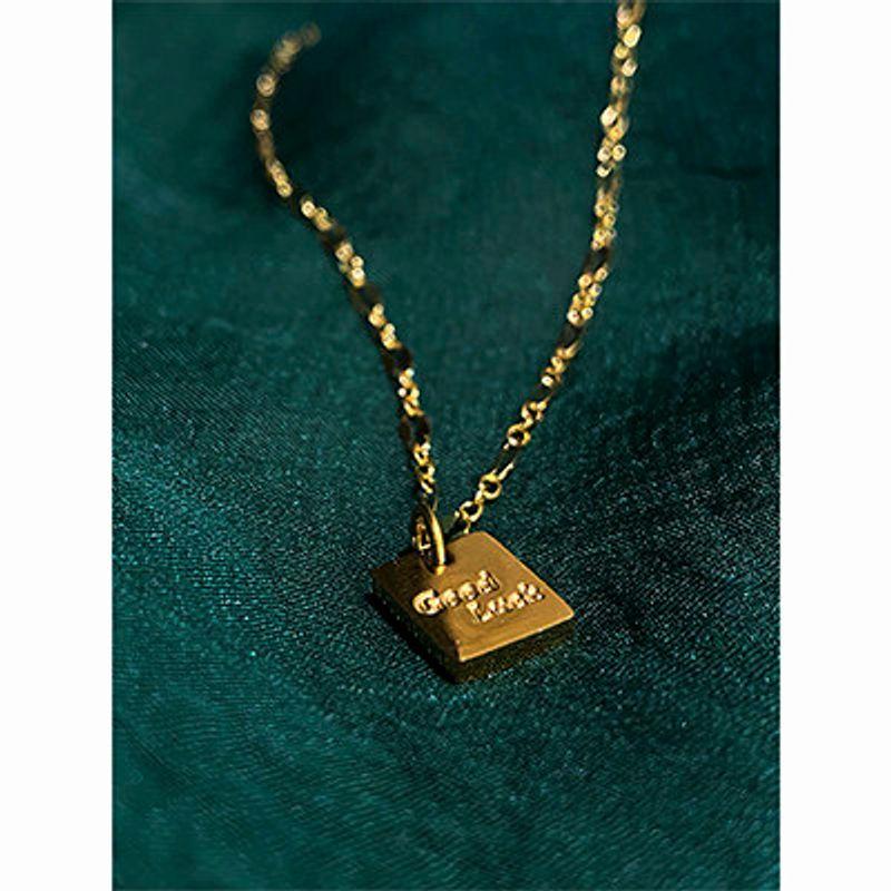

White Sparkling Stack 14K Bag Gold Necklace 45cm (Length Can Be Adjusted at Will)
