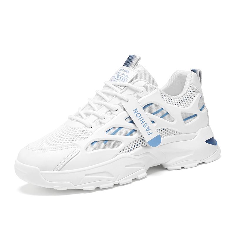 Men's Breathable Sports Casual Mesh Shoes Summer Soft Sole Anti Slip Outdoor Running Shoes Student Fashion Thick Sole Tide Shoes