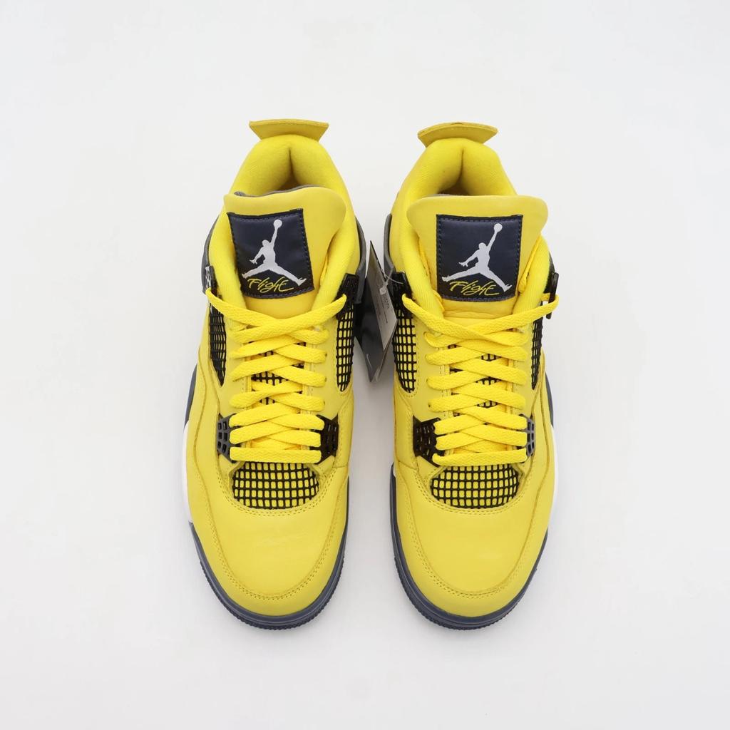 CT8527-700 Nike Air Jordan 4 Retro Lightning Thunder Tour Yellow Grey (Men's)