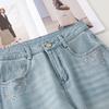 Women's Light Blue High-Waisted Wide-Leg Jeans: Spring/Summer 2025 Loose, Slimming, Straight-Leg Pants.