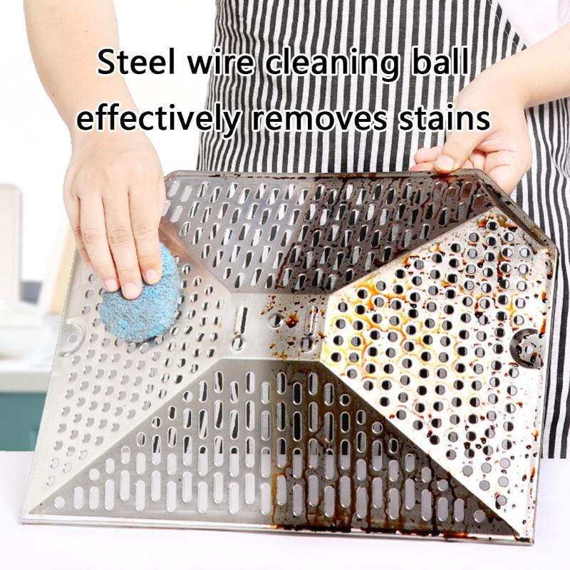 10pcs Metal Cleaning Steel Wool Durable Cleaners for Dirty Pots Pans Stovetops and Outdoor Cooking Area