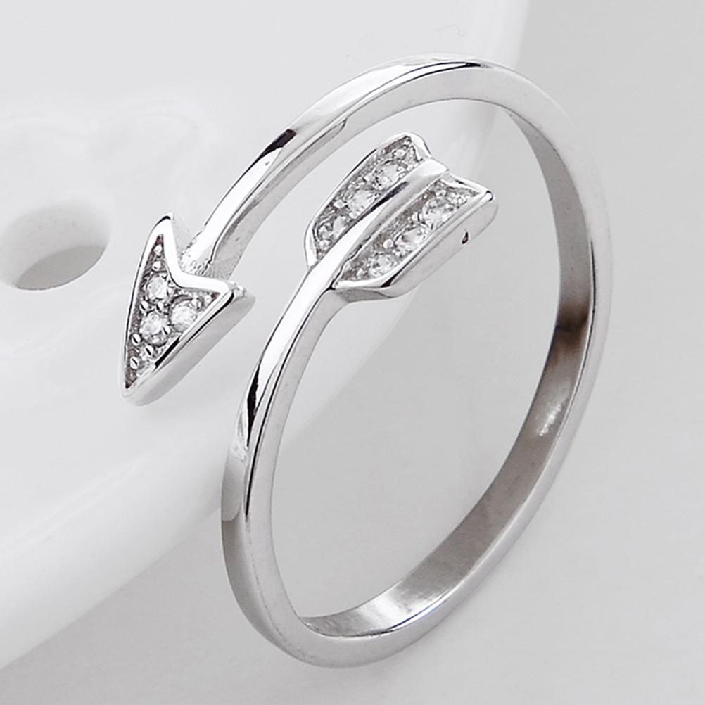 2 ks Prsteny se šipkami pro ženy Prsten Prsten Pásek Otevřený prsten na prst Nastavitelný prsten Kovový prsten