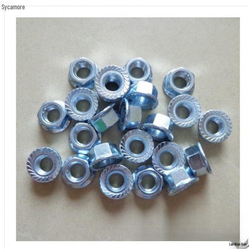Bicycle Front Axle Nut & Children's Rear Axle Fine Thread Screw with Flange Crank Cap for Bottom Bracket