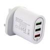 Fast Charging 3-USB Multi-Port QC3.0 Travel Phone Charger (5V/9V/12V) - US/EU/UK Specs