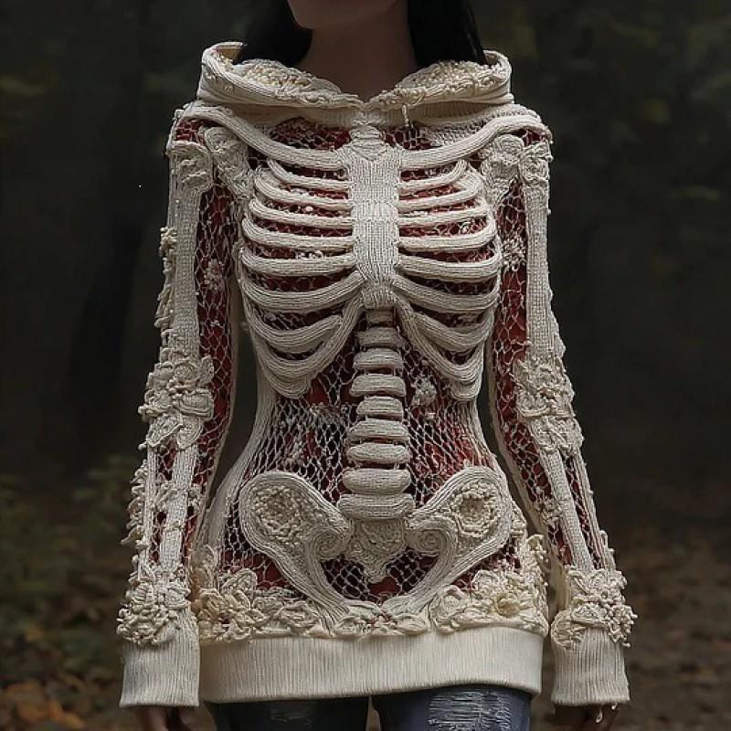 Womens Cozy Oversized Hooded Sweater With 3D Christmas Snowman Print Soft Knit Pullover Winter