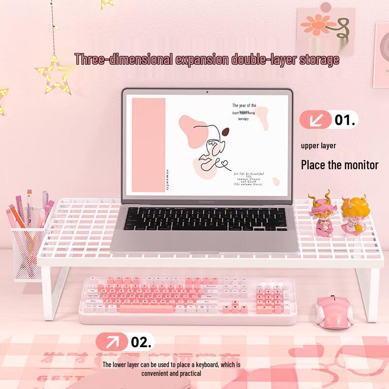 Faltbarer Metall Laptop- & Monitor-Erhöherständer mit Stifthalter