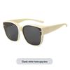 Unisex Polarized TR Clip-On Glasses Set - Trendy, Large Frame Sunglasses for Driving
