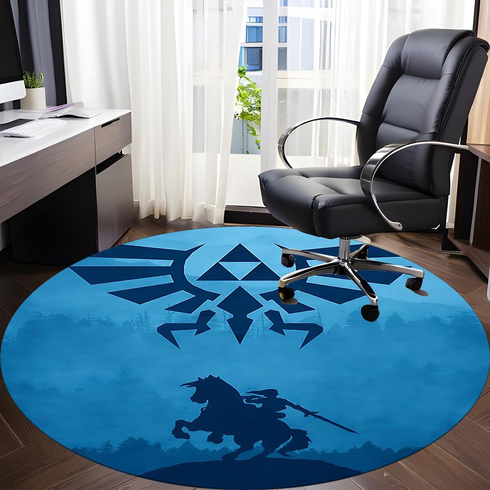 1 Stück Legend of Zelda Büro Runder Teppich, Schlafzimmer Wohnzimmer Heimdeko, Zimmer Deko, Offic a1016220