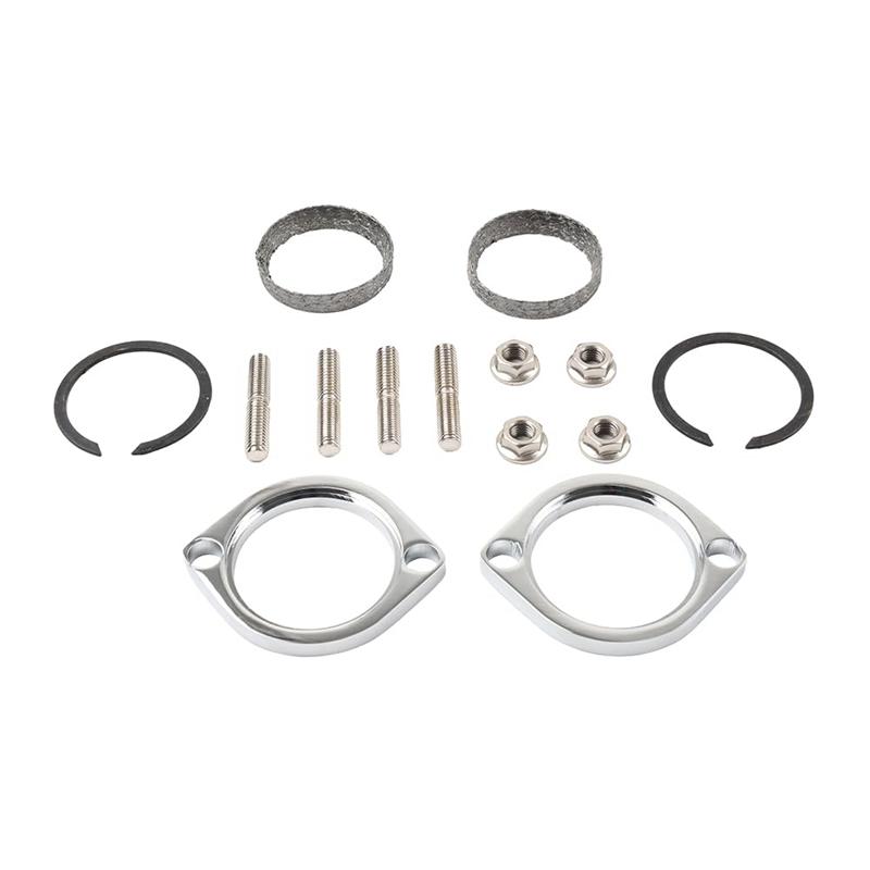 Auspuffflansch hoch Kit Flansche Dichtungen C-Clips Muttern Unterlegscheiben Für Softail Sportster Dyna Touring 30-0205-M53K
