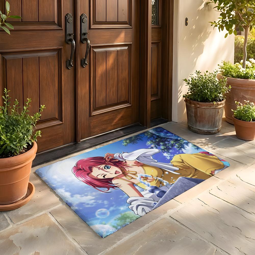 Floor Mat Soft Flannel Rug Non Slip Absorbent Mat for Bathroom Bedroom Home Decor C Code Geass