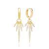 925 Silver Needle Long Chain Stud Earrings For Women Exquisite Zircon Geometric Tassel Pendant Earrings Luxury Jewelry