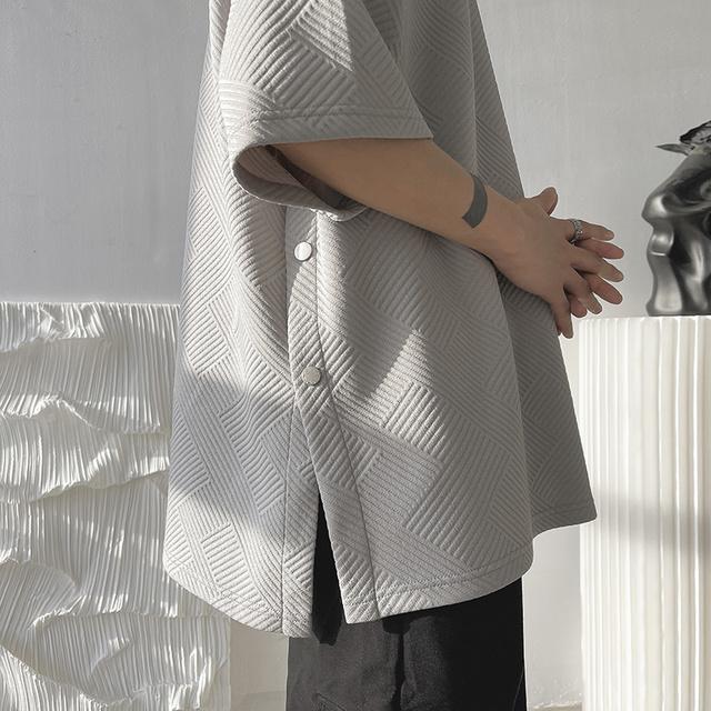 

Летняя футболка с коротким рукавом, мужская модная футболка большого размера в стиле ретро, ​​мужская уличная одежда, свободная футболка с круглым вырезом в стиле хип-хоп XXL темно серый