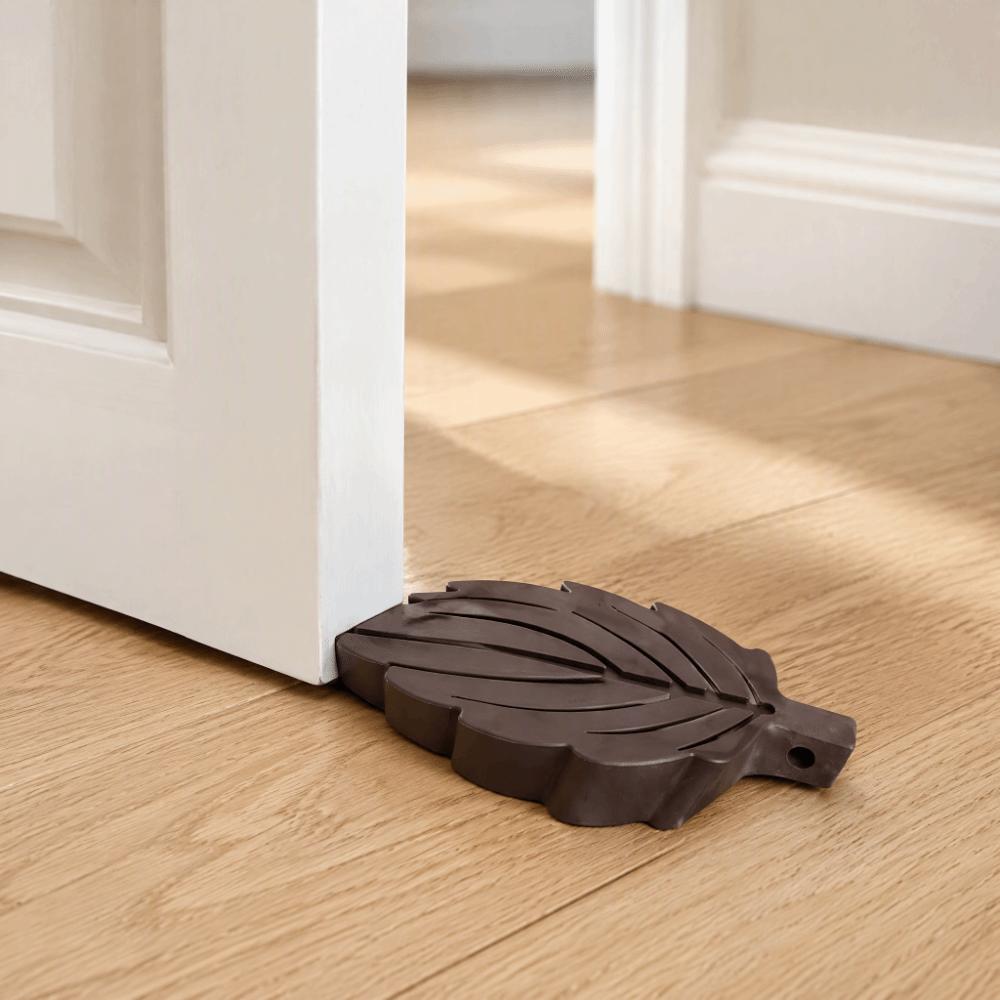 2 Pcs Brown Door Wedge Stopper TPR Under Draft Stopper Heavy Duty Door Stopper  for Home Use