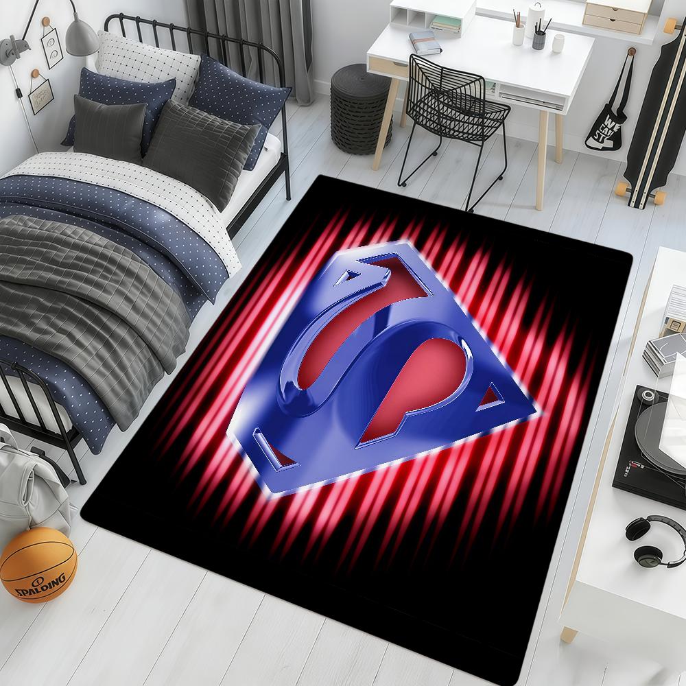 Movie S-Superman Logo Cool Art ML Hogar Bedside Rug Kitchen Bath Floor Mat Hallway Balcony Carpet Entrance Doormat Decor Home
