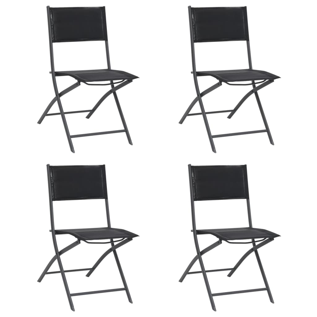 Buy Folding Garden Chairs 4 pcs. Steel and Textilene at affordable
