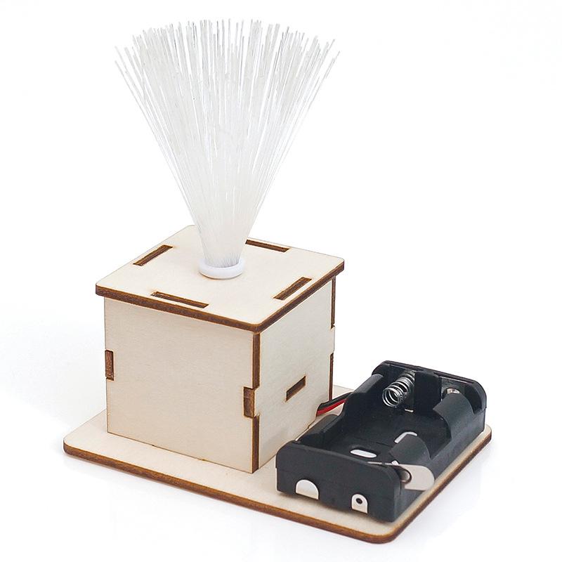 DIY Glasfaserlicht-Modell Technologie Wissenschaft Spielzeug Physikalisches Experimentierwerkzeug STEM Kit Lern-Pädagogisch Kinder Lehrmittel Y5370YY- white