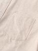 Men's Cotton Linen Stand-up Collar Shirt - Khaki, Retro, Long Sleeve, Trendy Top for Spring and Autumn.