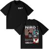 Raper Niro OX7 Album T-shirt Męski Damski Ubrania Moda Hip Hop T-shirty Muzyka Pop Męski Casual Bawełna Vintage T-shirt Streetwear